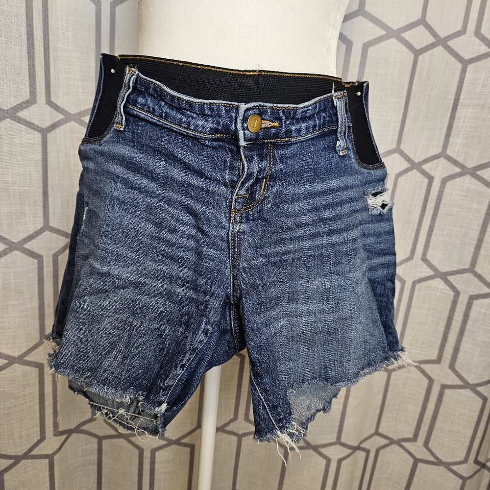 Isabel maternity boyfriend short denim blue size 6 stretch
